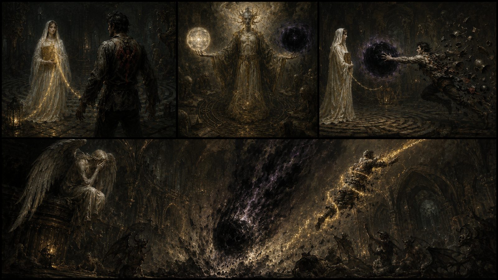 Lámina 119 — Genoveva y la esfera negra
